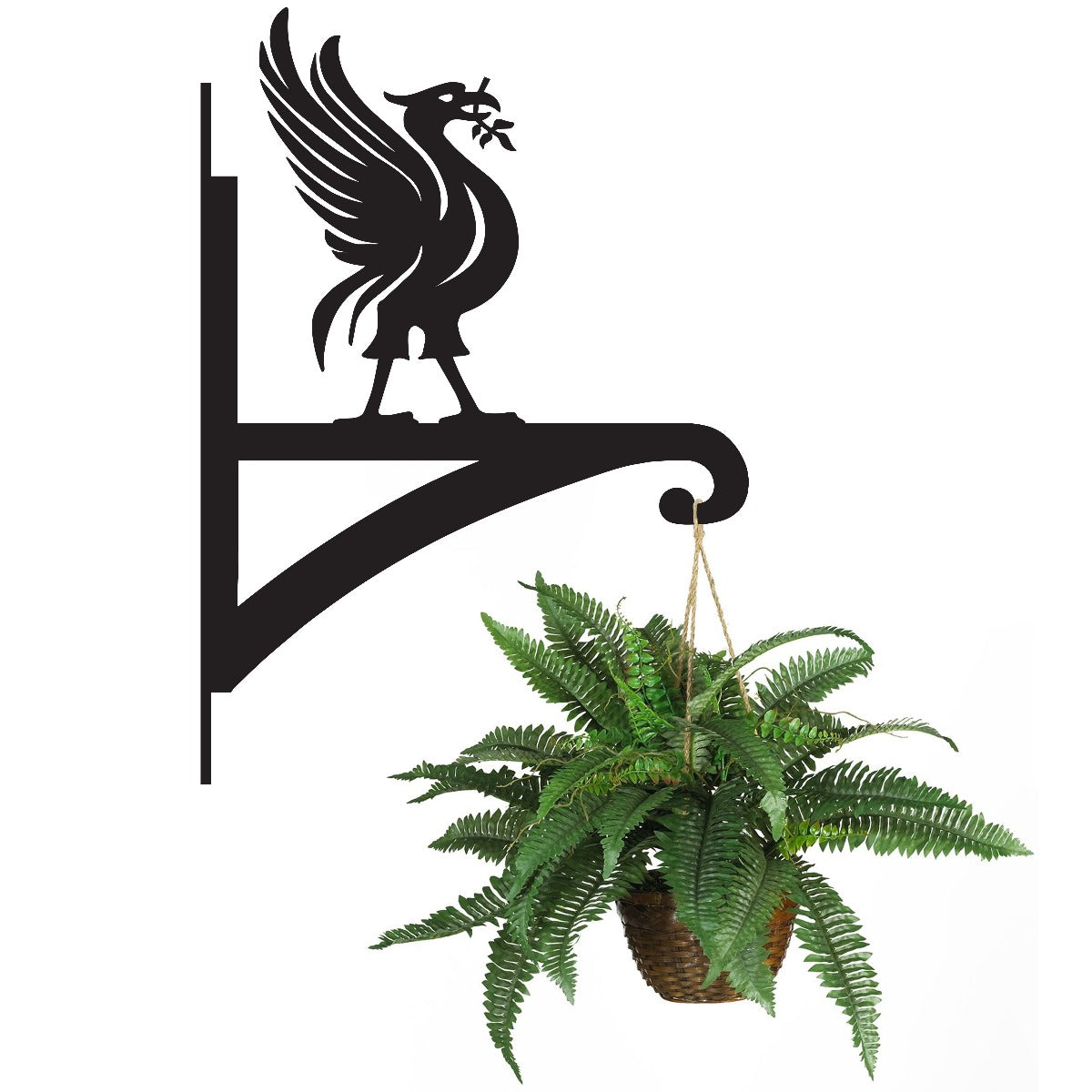 Liver Bird Iron Hanging Basket Bracket