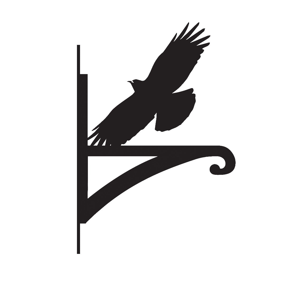"Cornish Chough" Garden Hanging Basket Bracket