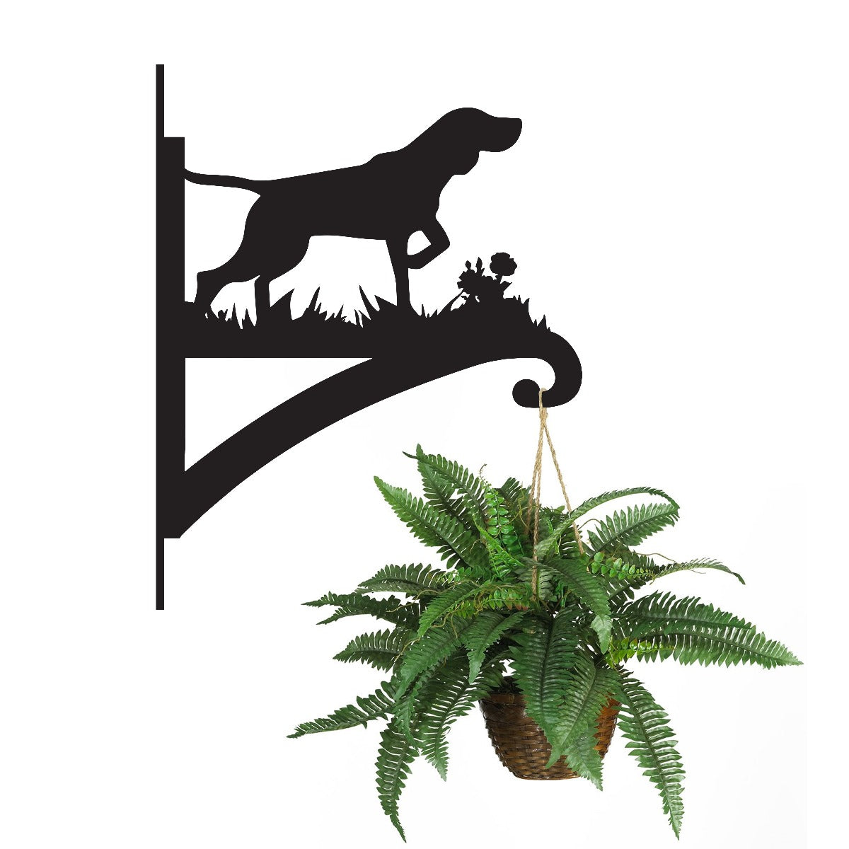 "German Shorthaired Pointer" Dog Garden Hanging Basket Bracket