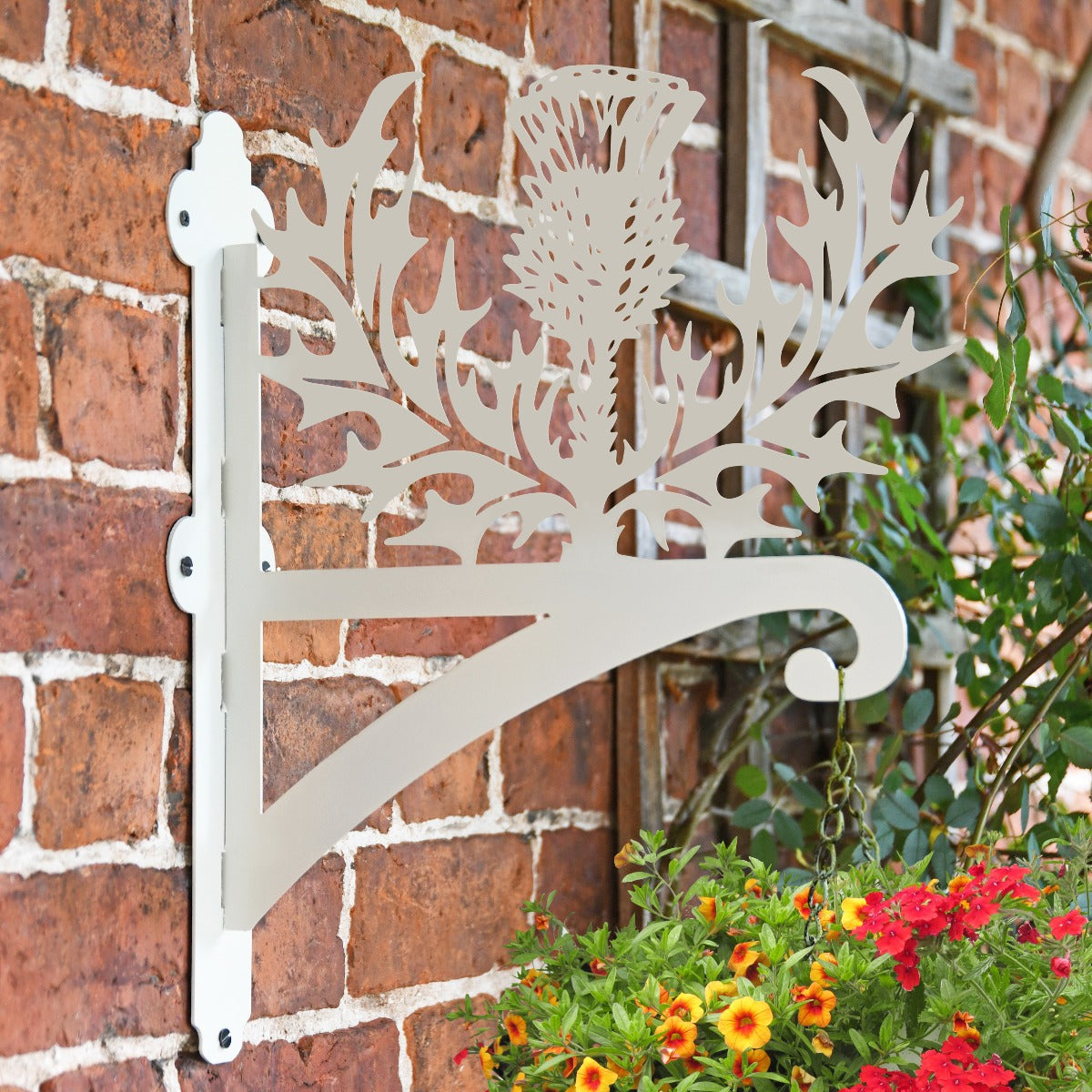 "Duck" Garden Hanging Basket Bracket On Brick Wall