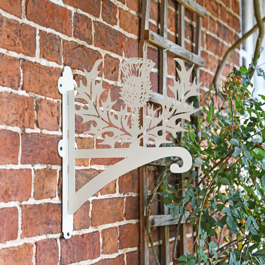 Cream "Thistle" Garden Hanging Basket Bracket