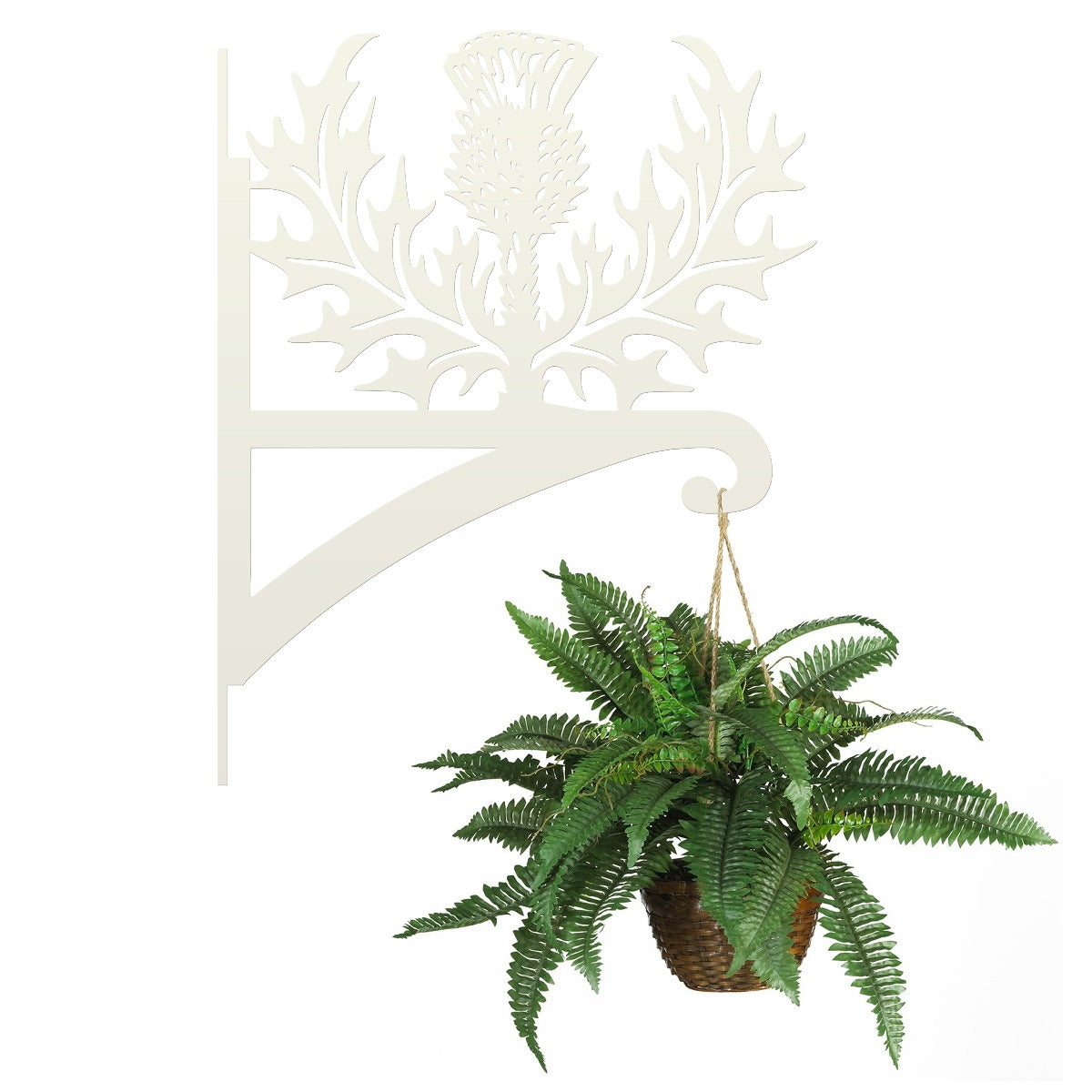 Cream "Thistle" Garden Hanging Basket Bracket