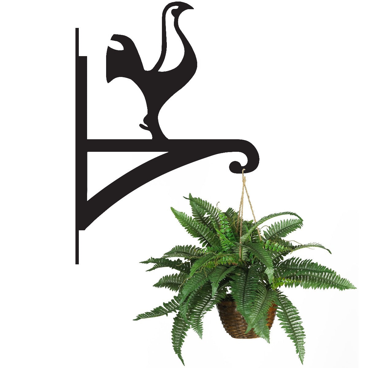 "Contemporary Cockerel" Garden Hanging Basket Bracket