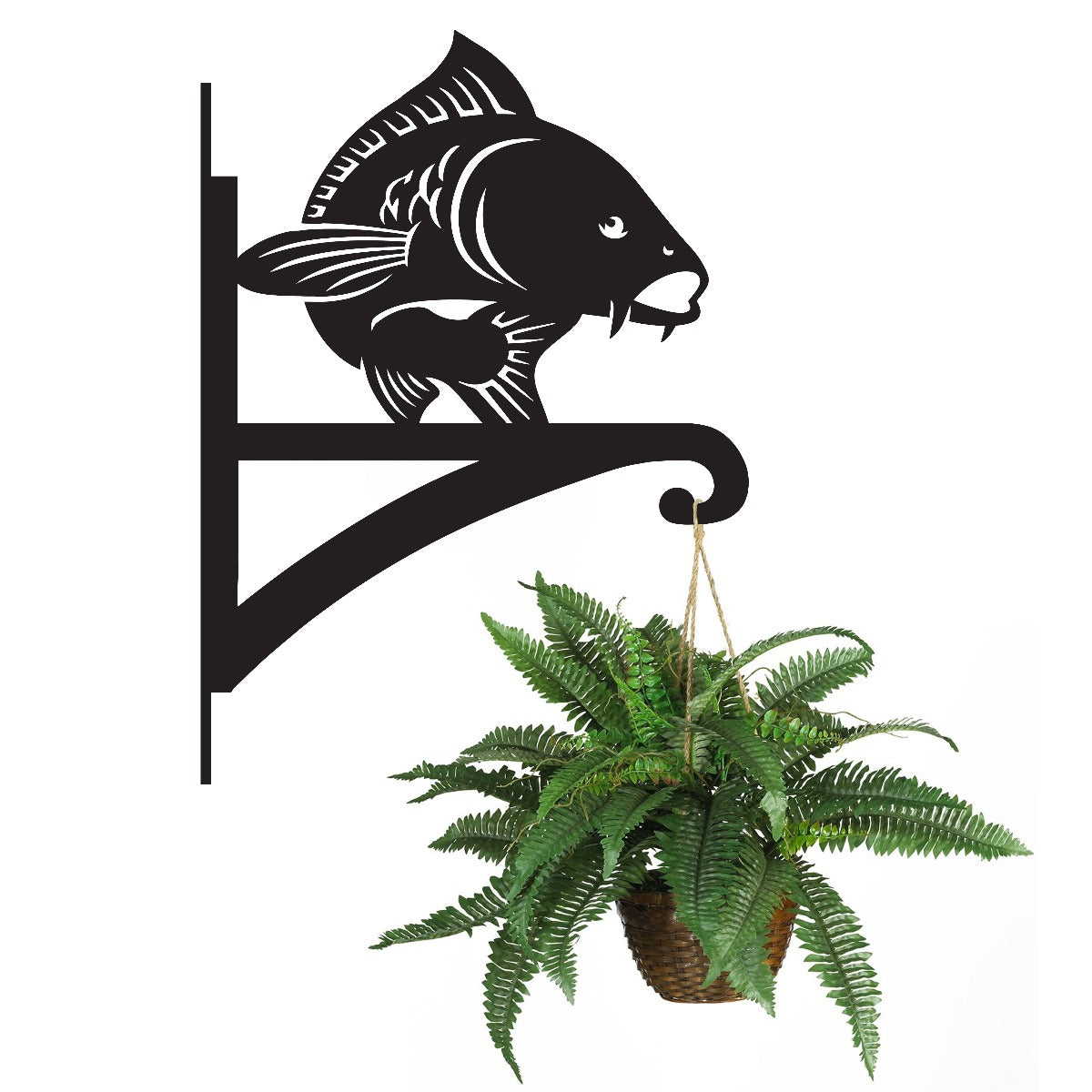 "Koi Fish" Garden Hanging Basket Bracket