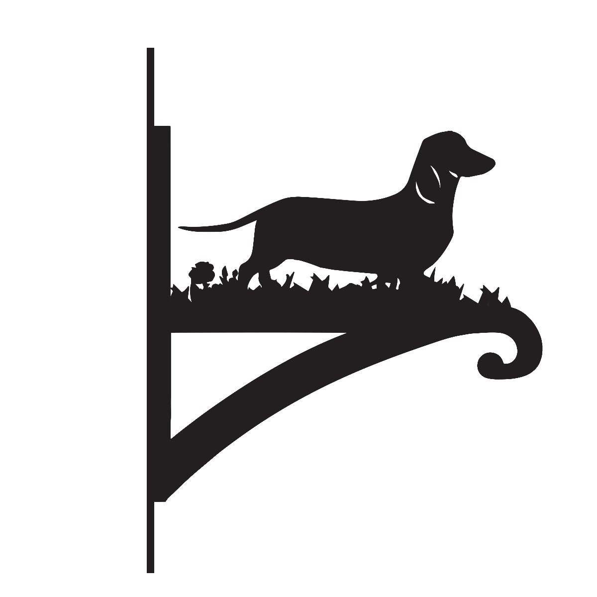 "Dachshund" Dog Garden Hanging Basket Bracket