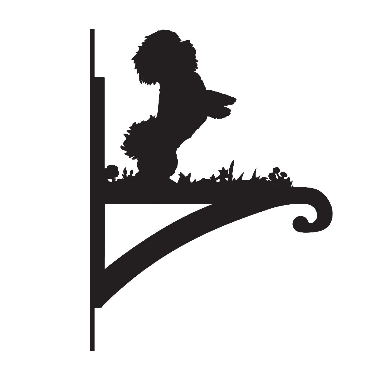 "Bichon Frise" Dog Garden Hanging Basket Bracket