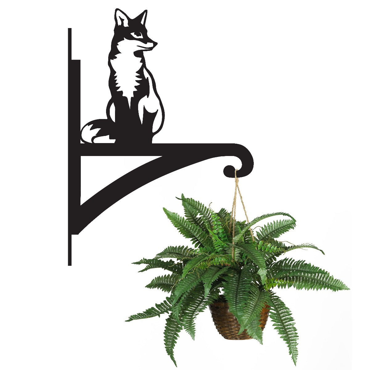 "Sitting Fox" Garden Hanging Basket Bracket