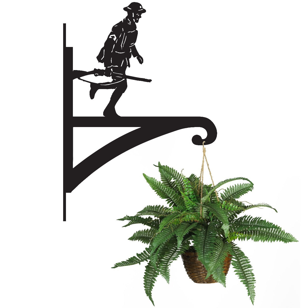"Running Soldier" Garden Hanging Basket Bracket