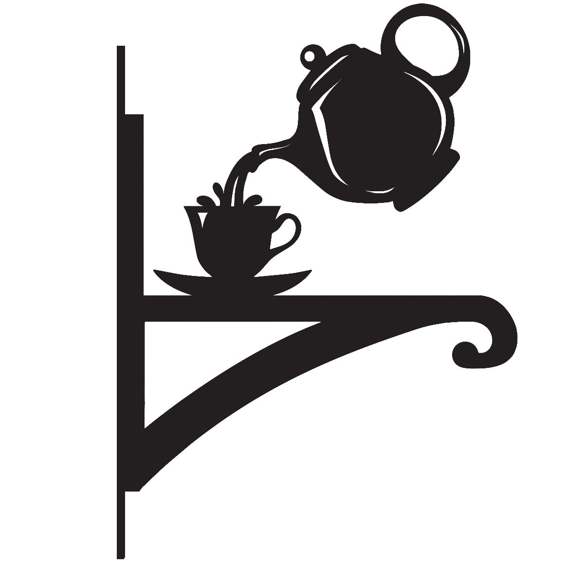 "Teapot" Garden Hanging Basket Bracket