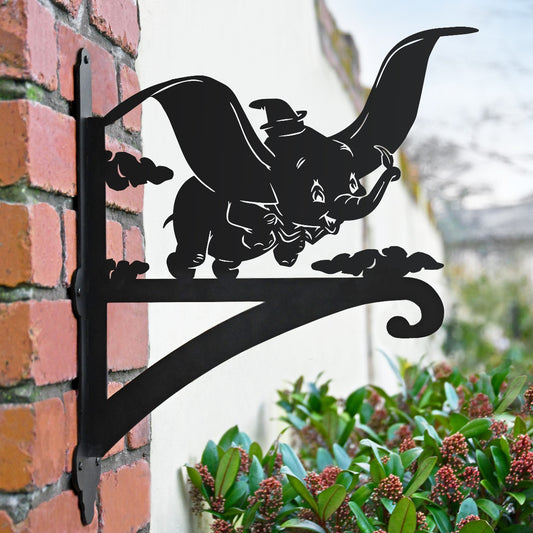 "Flying Elephant" Garden Hanging Basket Bracket In Situ
