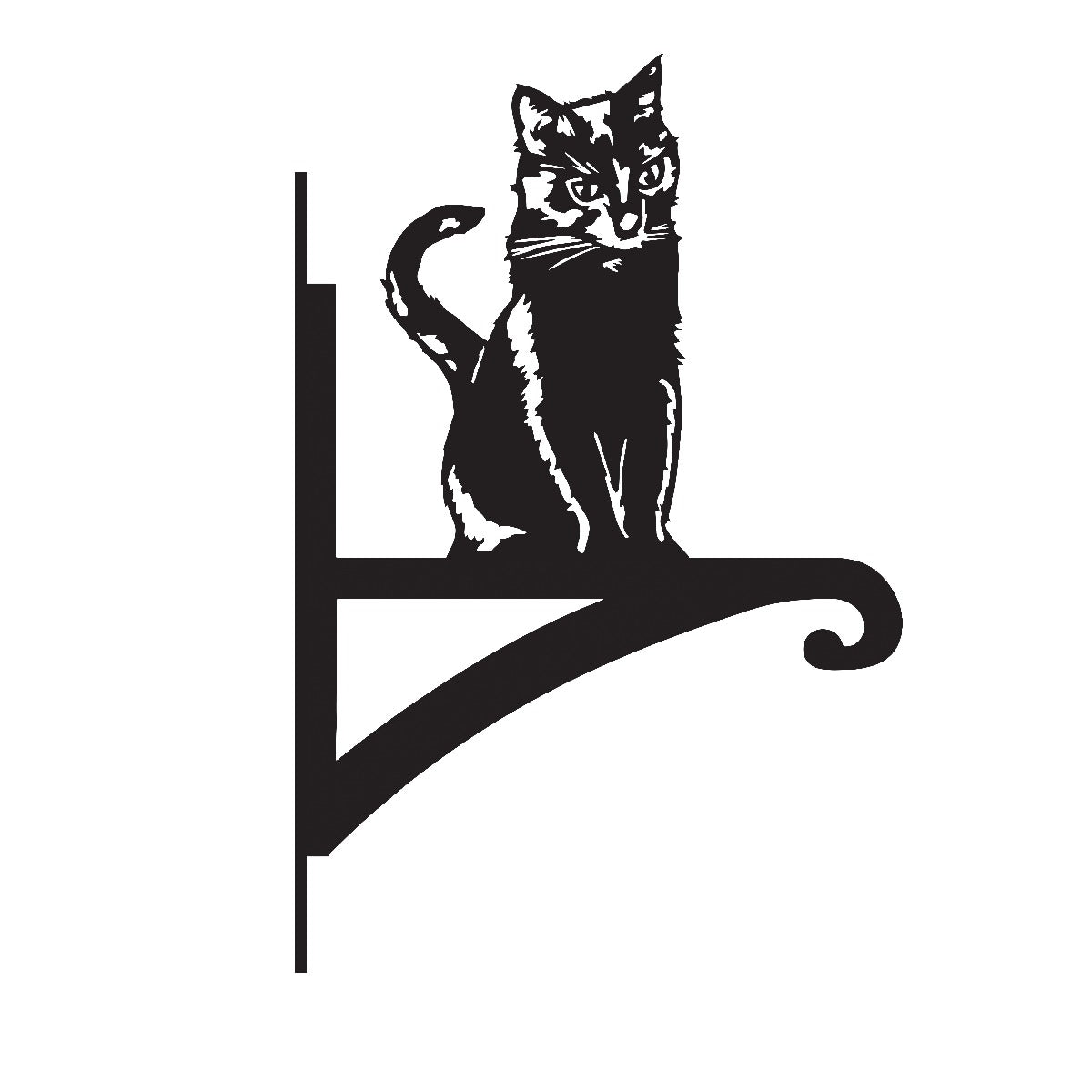 "Sitting Cat" Garden Hanging Basket Bracket