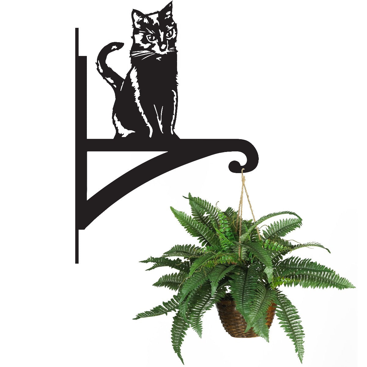 "Sitting Cat" Garden Hanging Basket Bracket