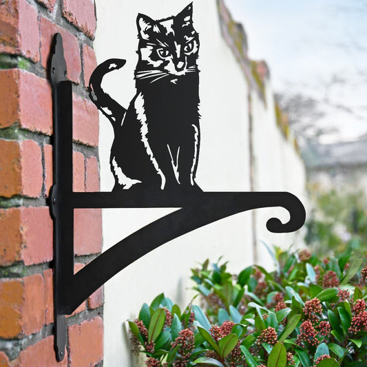 "Sitting Cat" Garden Hanging Basket Bracket
