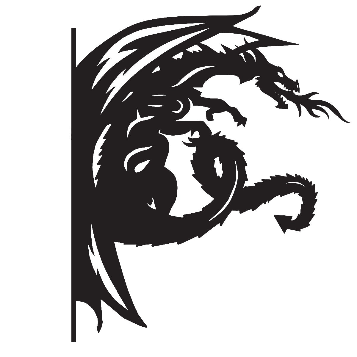 "Tribal Dragon" Garden Hanging Basket Bracket