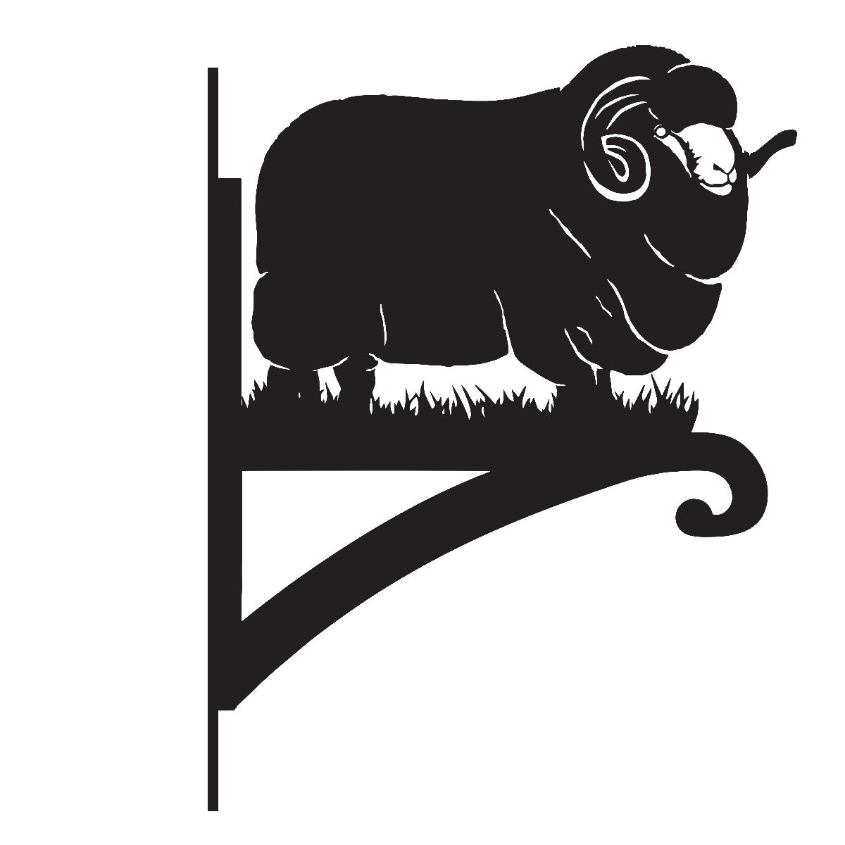 "Merina Sheep" Garden Hanging Basket Bracket