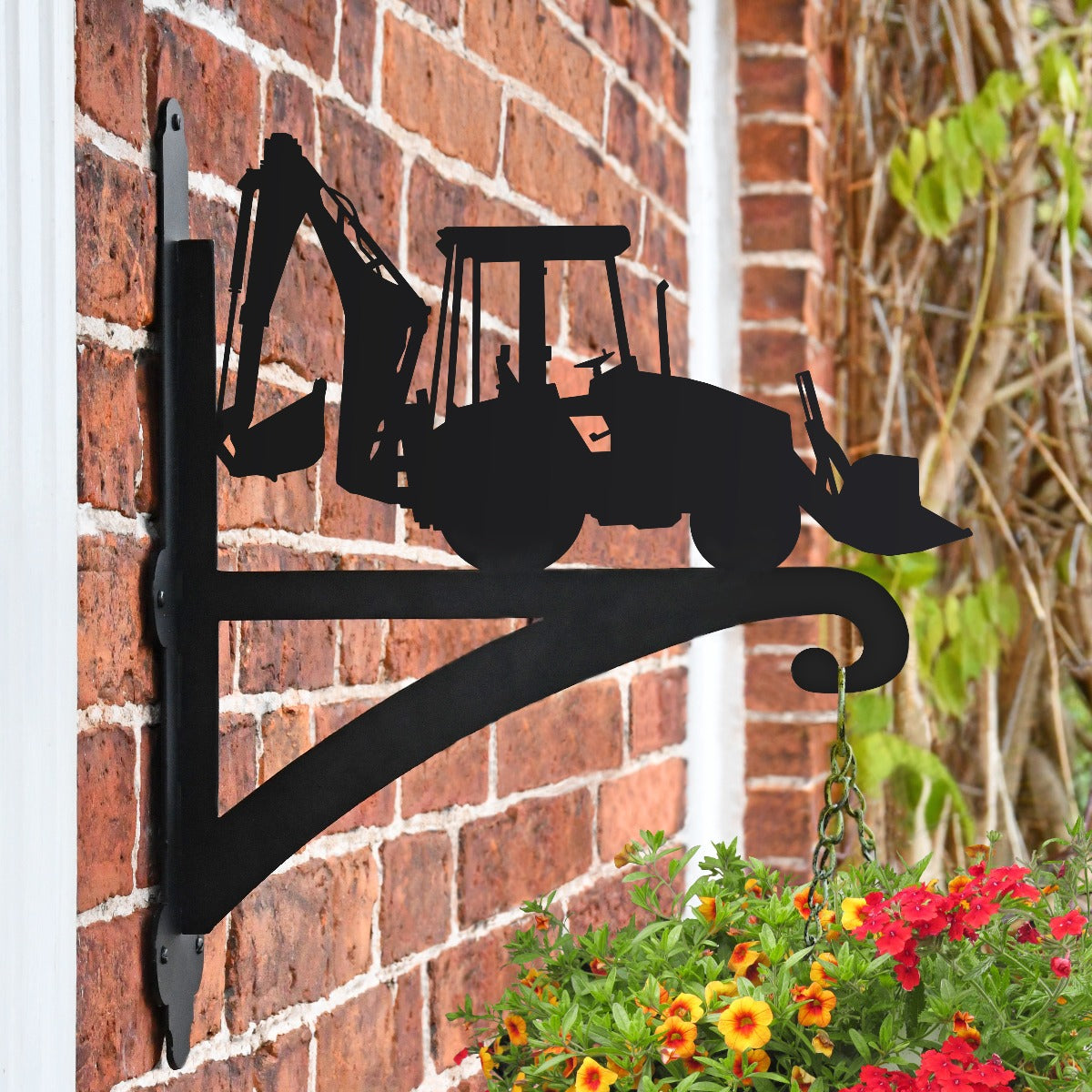 "Digger" Garden Hanging Basket Bracket On Brick Wall