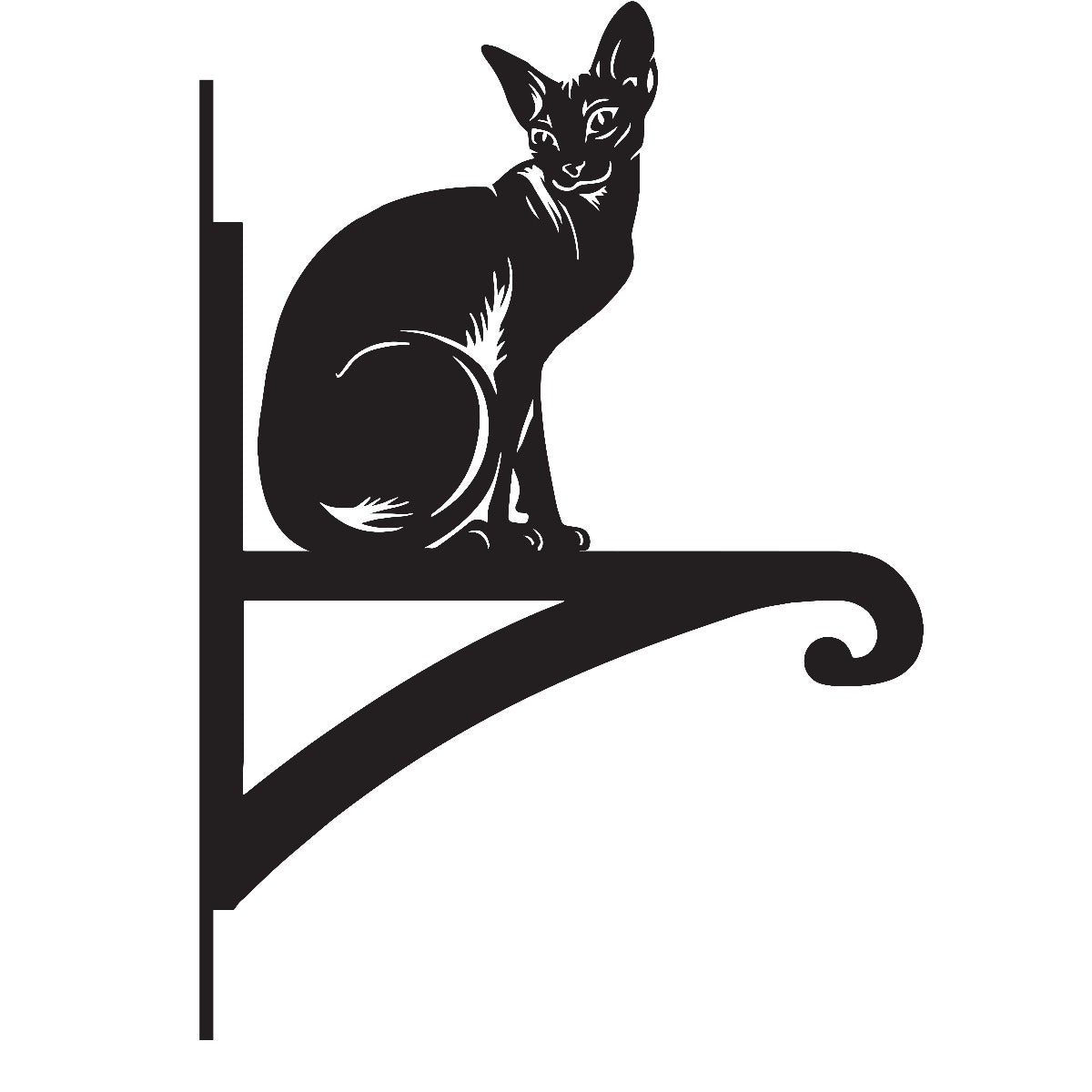 "Sphynx Cat" Garden Hanging Basket Bracket