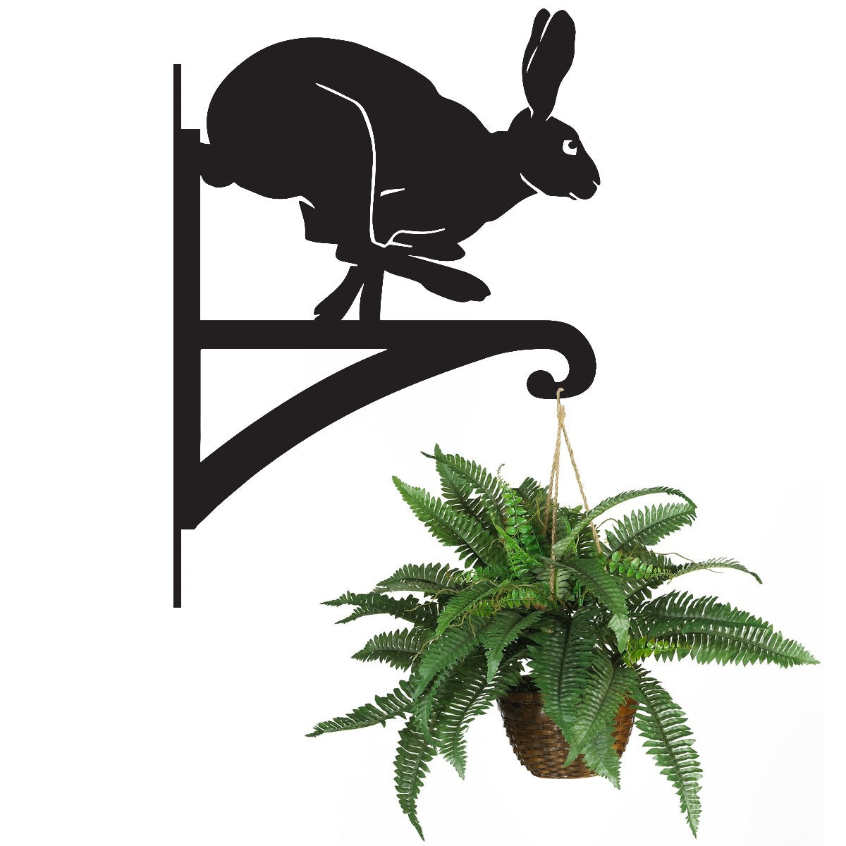 "Running Hare" Garden Hanging Basket Bracket