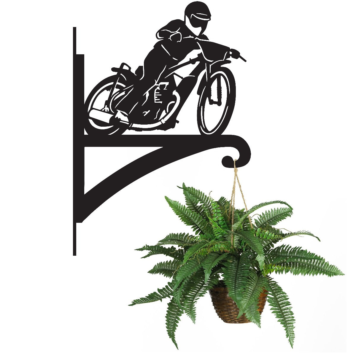 "Speedway Motorbike" Garden Hanging Basket Bracket