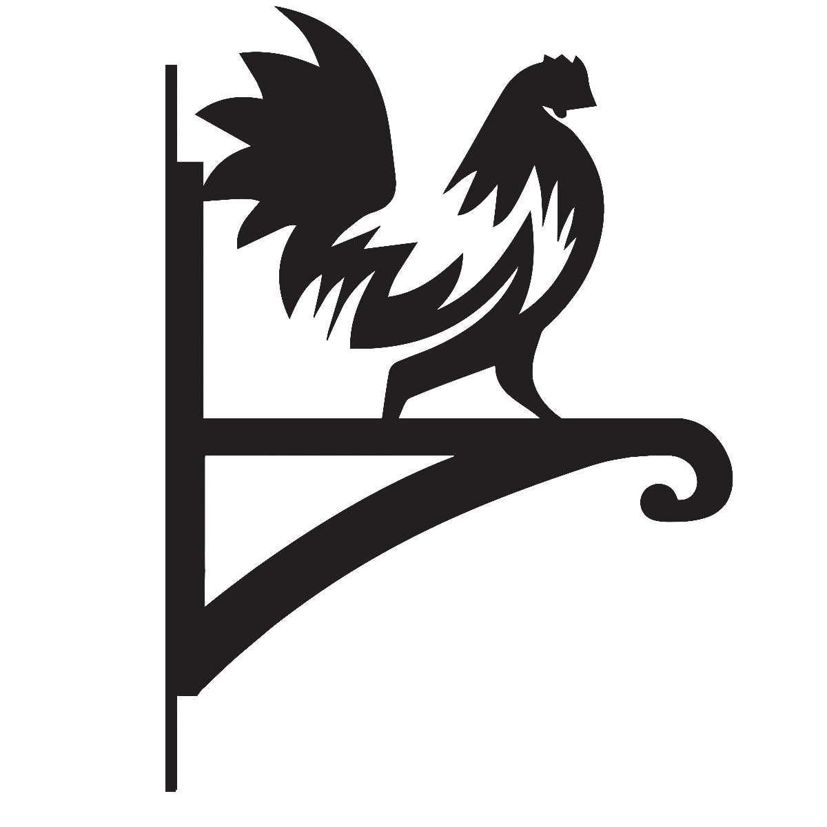 "Farm Yard Rooster" Garden Hanging Basket Bracket