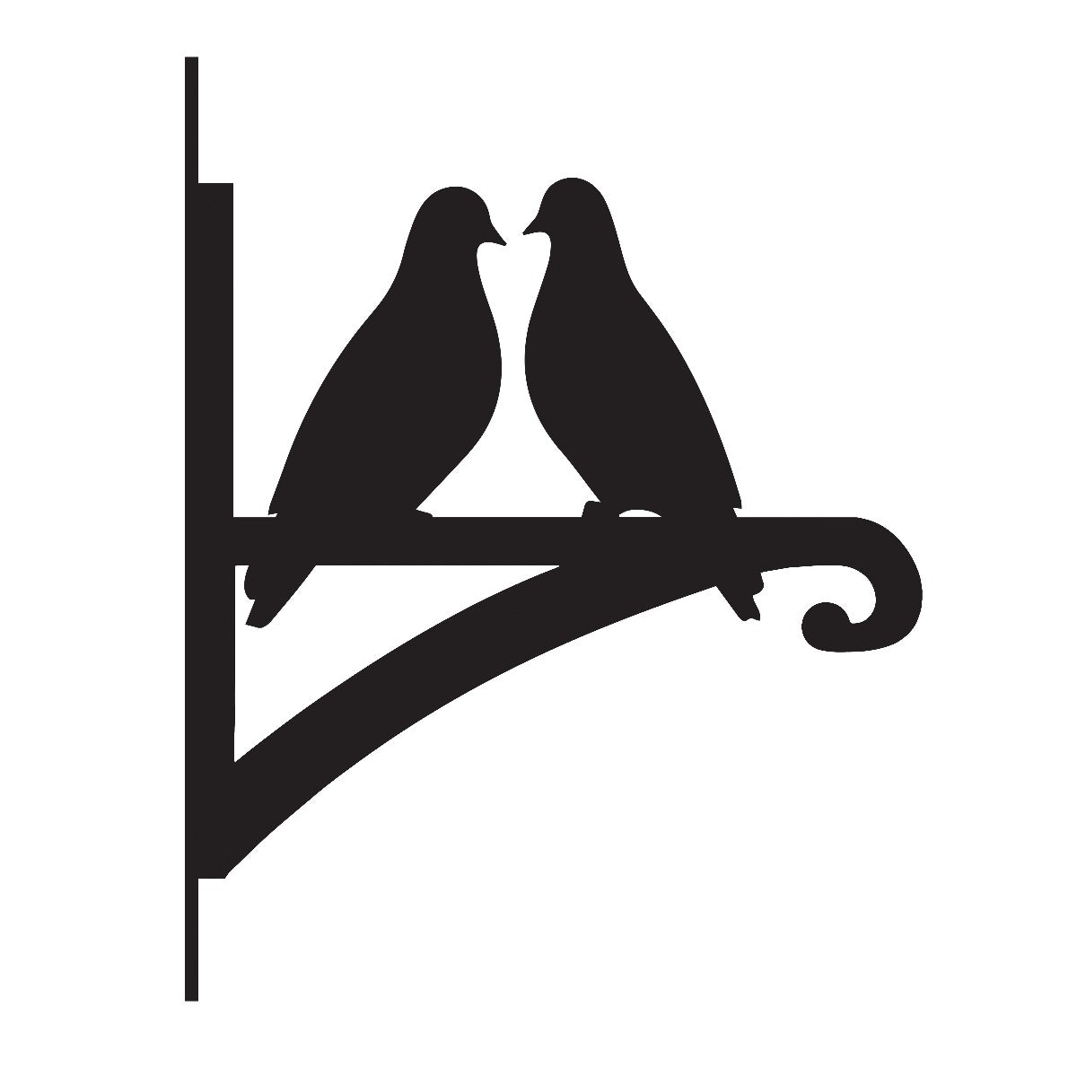 "Pair of Doves" Garden Hanging Basket Bracket