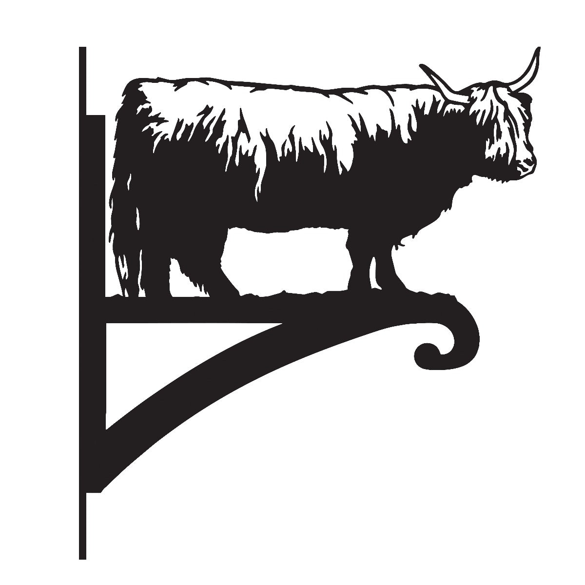 "Highland Cow" Garden Hanging Basket Bracket