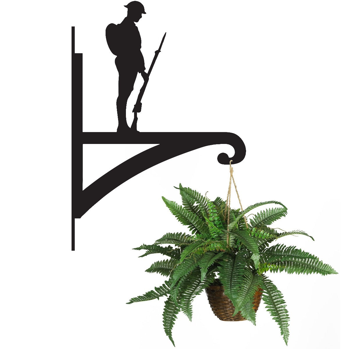 "WWII British Soldier" Garden Hanging Basket Bracket