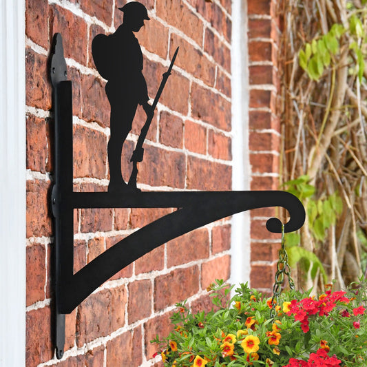 "WWII British Soldier" Garden Hanging Basket Bracket