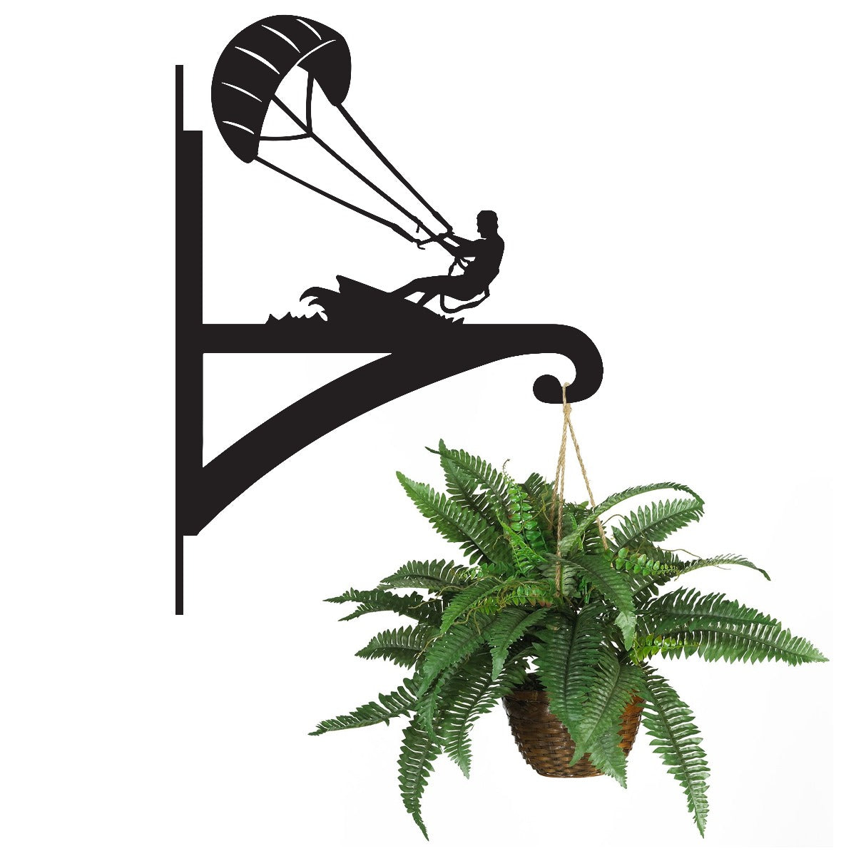 "Kite Surfer" Garden Hanging Basket Bracket