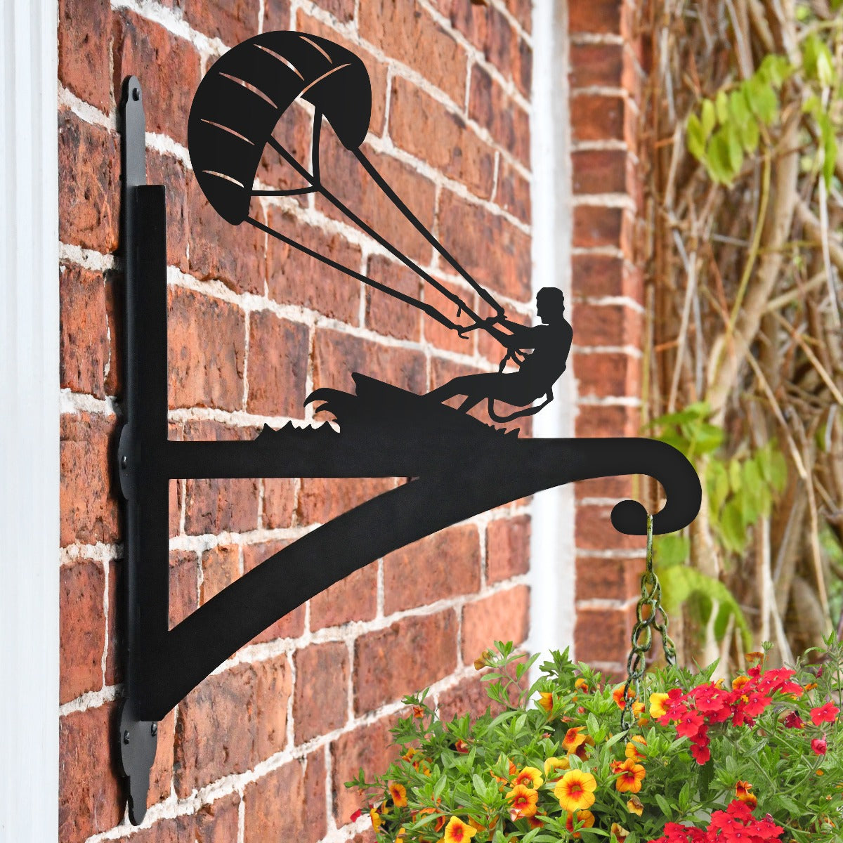 "Kite Surfer" Garden Hanging Basket Bracket