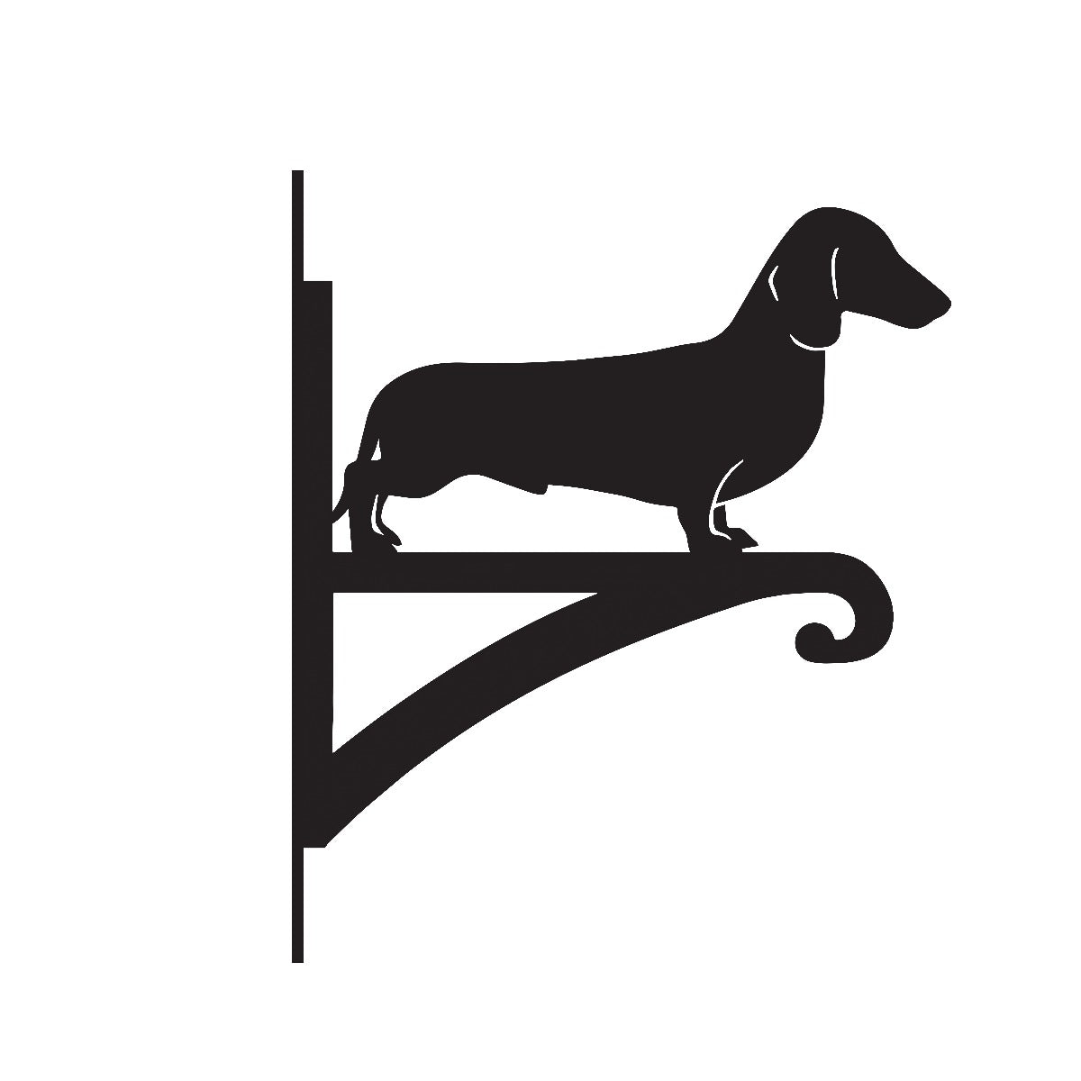 "Dachshund" Dog Garden Hanging Basket Bracket
