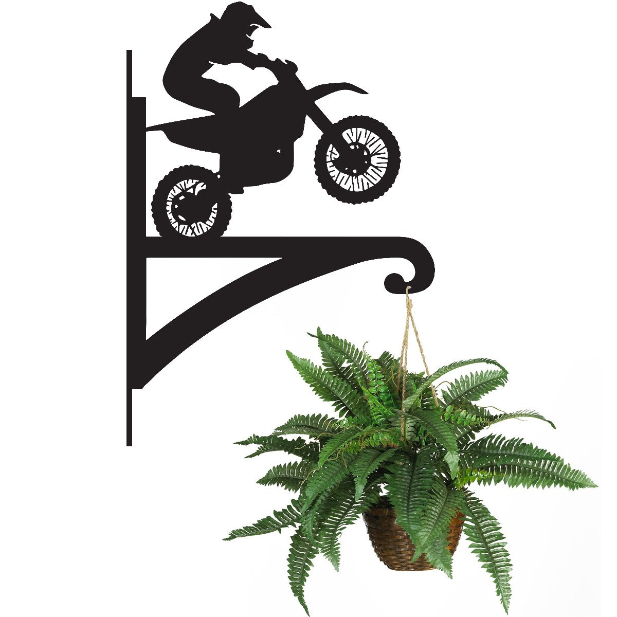 "Dirt Biker" Garden Hanging Basket Bracket