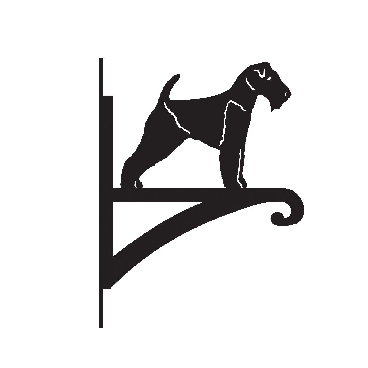 "Welsh Terrier'" Dog Garden Hanging Basket Bracket