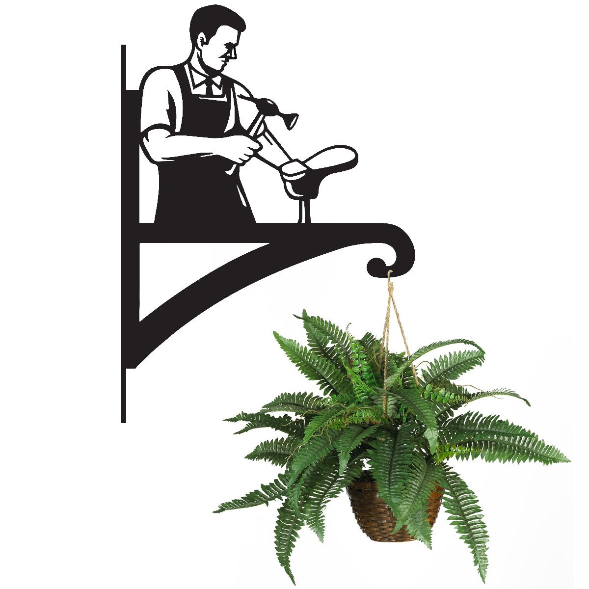 "Cobbler" Garden Hanging Basket Bracket With Planter