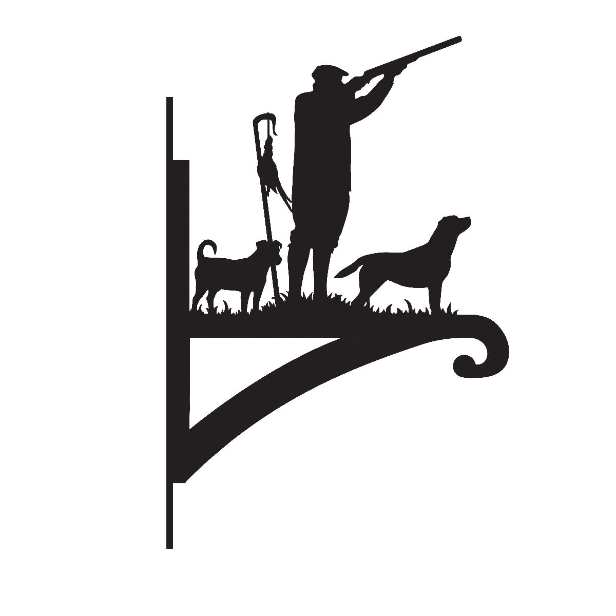 "Hunting Scene" Garden Hanging Basket Bracket