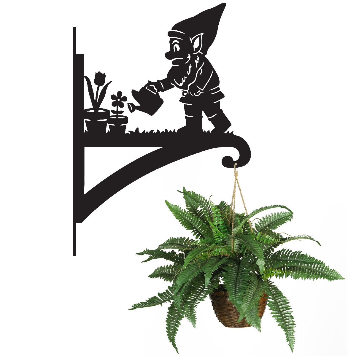 "Garden Gnome" Garden Hanging Basket Bracket