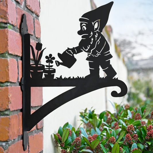 "Garden Gnome" Garden Hanging Basket Bracket