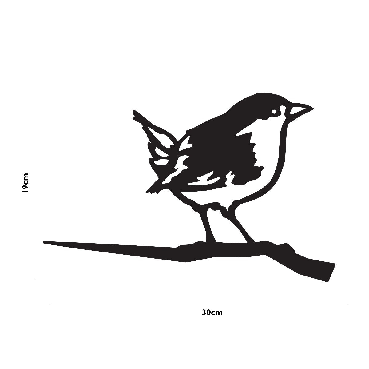 Wren Garden Sheet Steel Tree Spike In Black