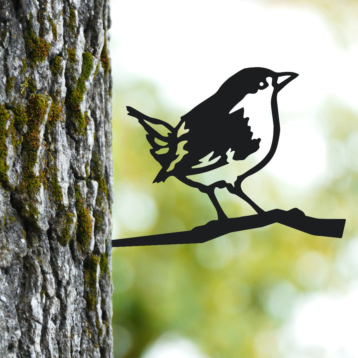 Wren Garden Sheet Steel Tree Spike In Black