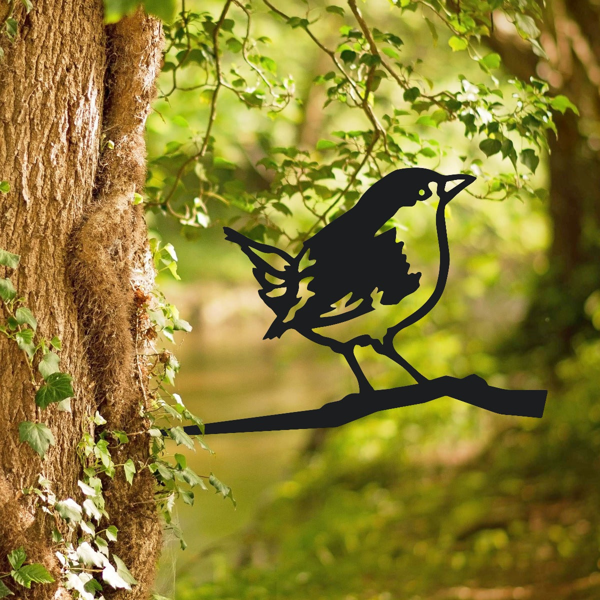 Wren Garden Sheet Steel Tree Spike In Black
