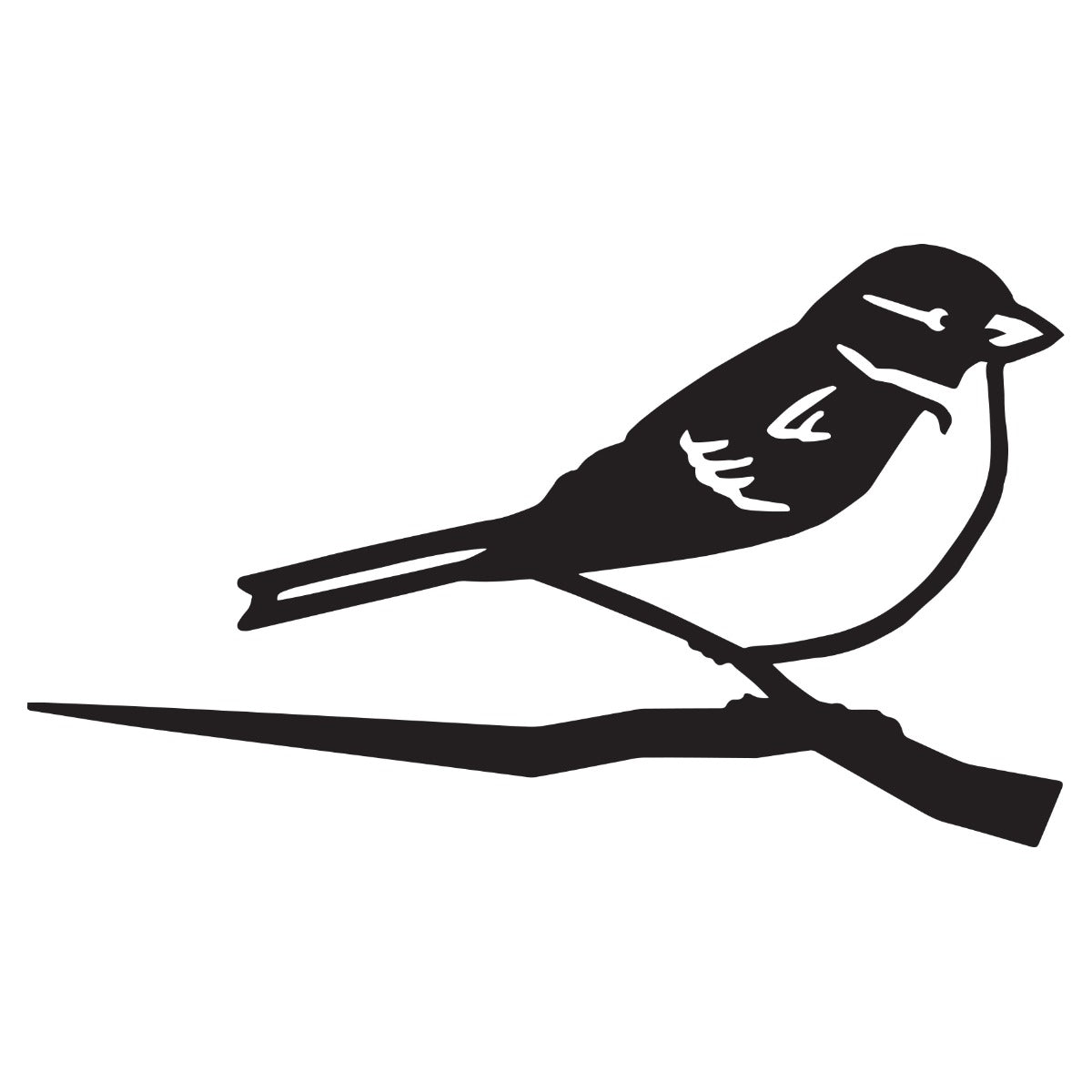 House Sparrow Garden Sheet Steel Tree Spike In Black