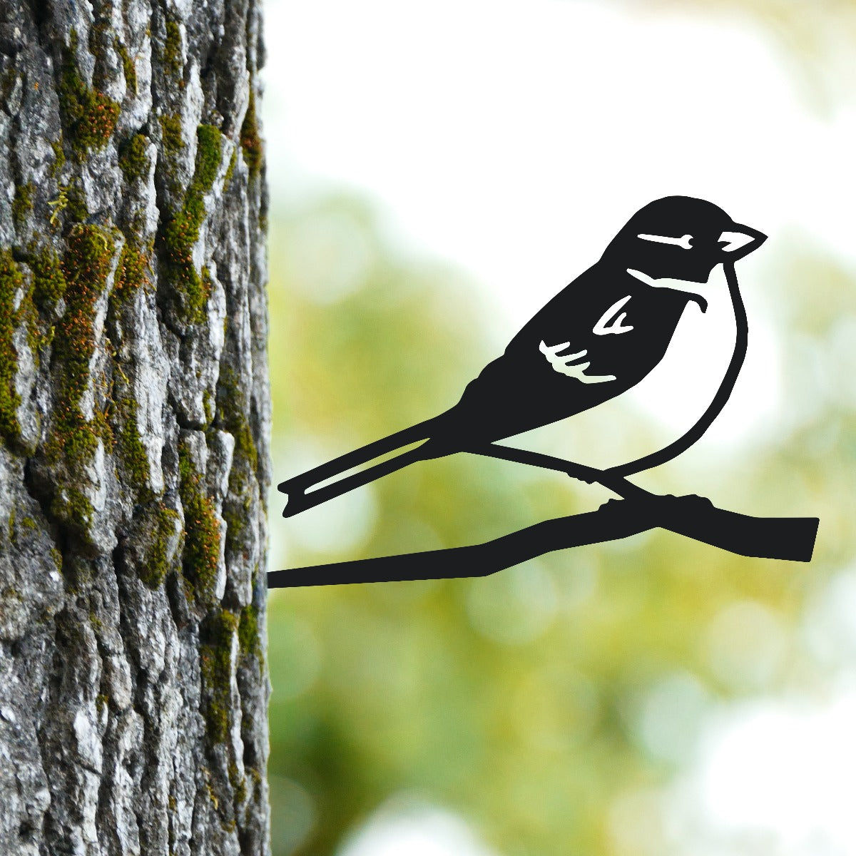 House Sparrow Garden Sheet Steel Tree Spike In Black