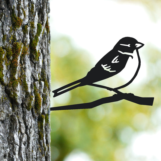House Sparrow Garden Sheet Steel Tree Spike In Black