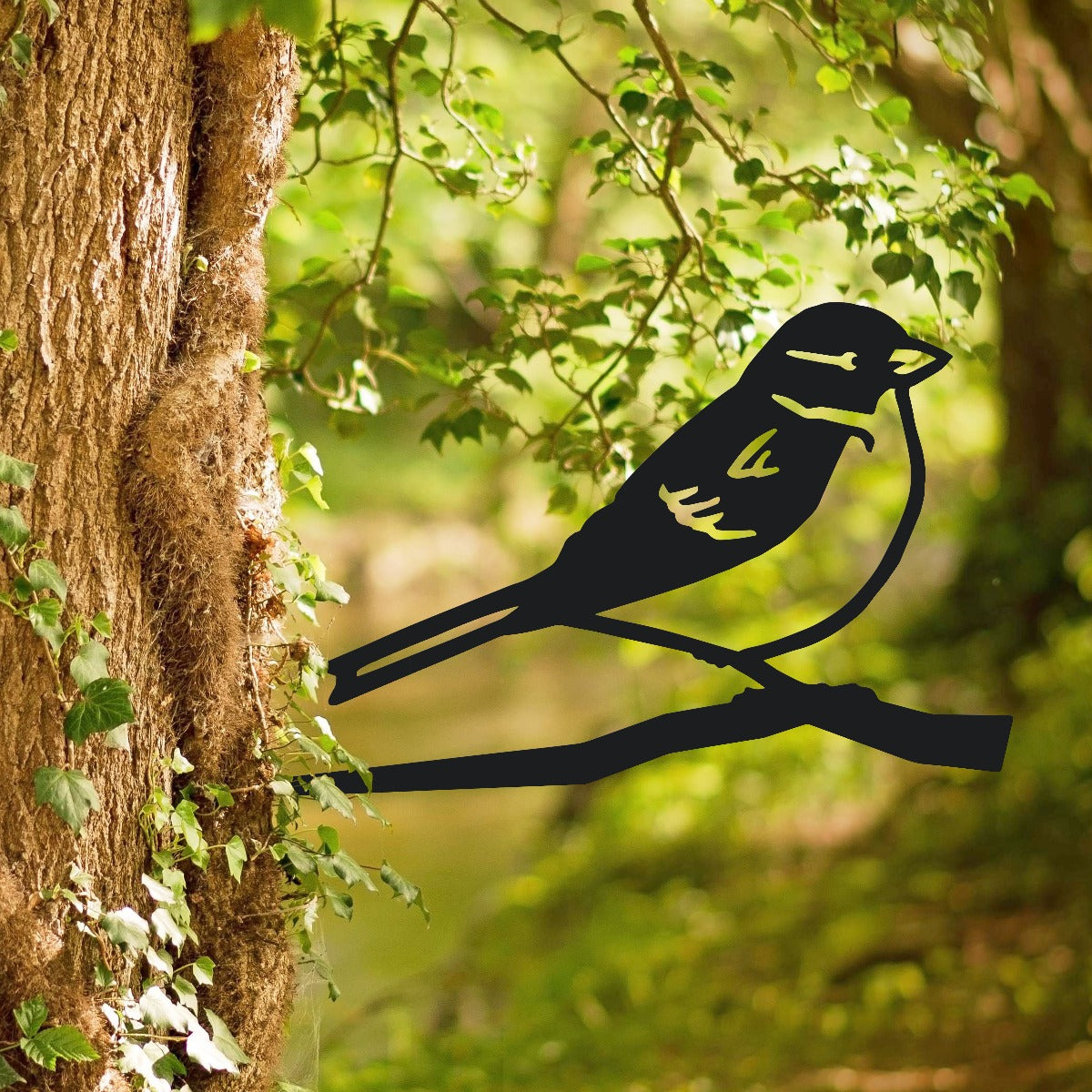 House Sparrow Garden Sheet Steel Tree Spike In Black