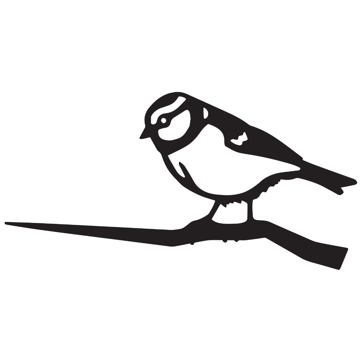 Blue Tit Garden Sheet Steel Tree Spike In Black