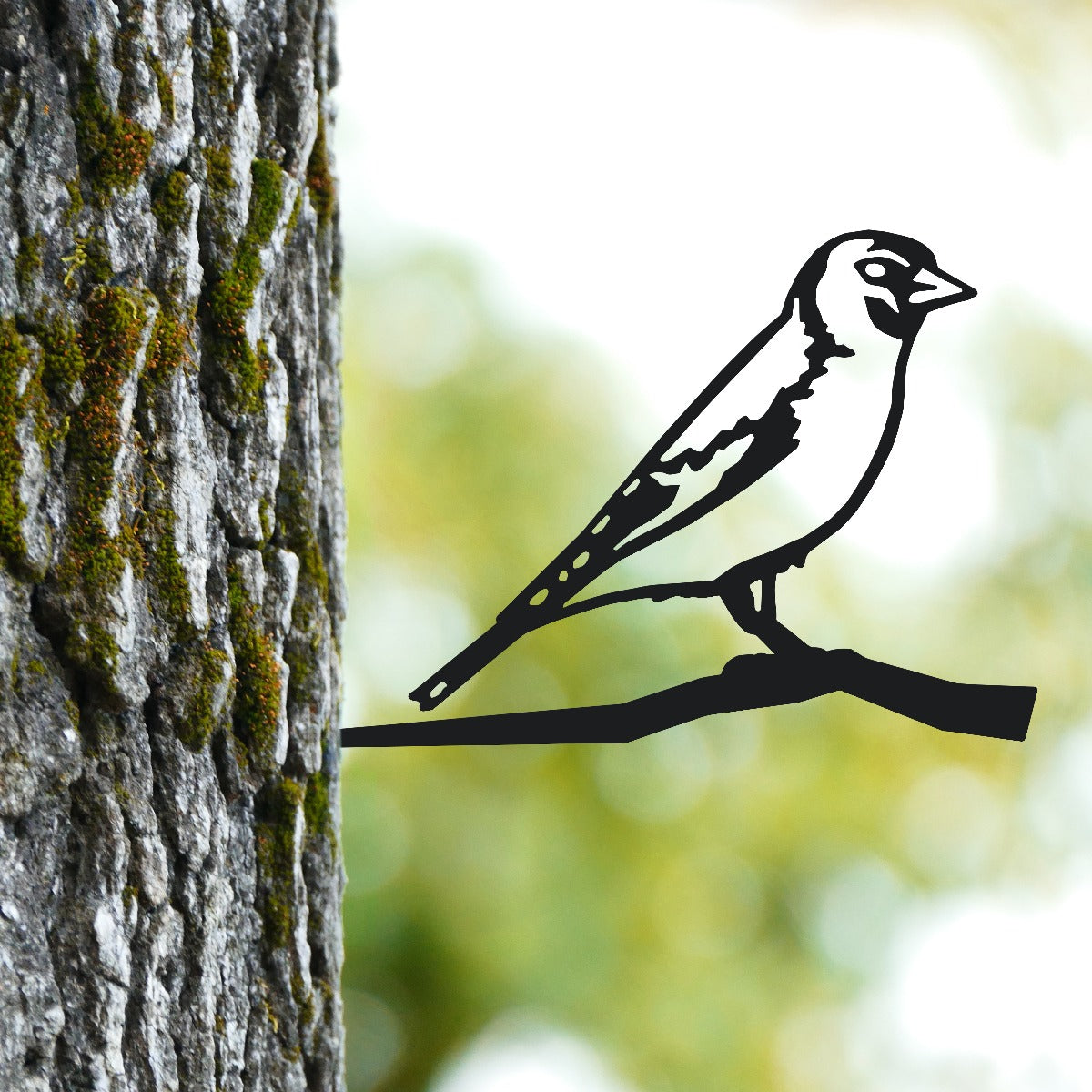 Goldfinch Garden Sheet Steel Tree Spike In Black