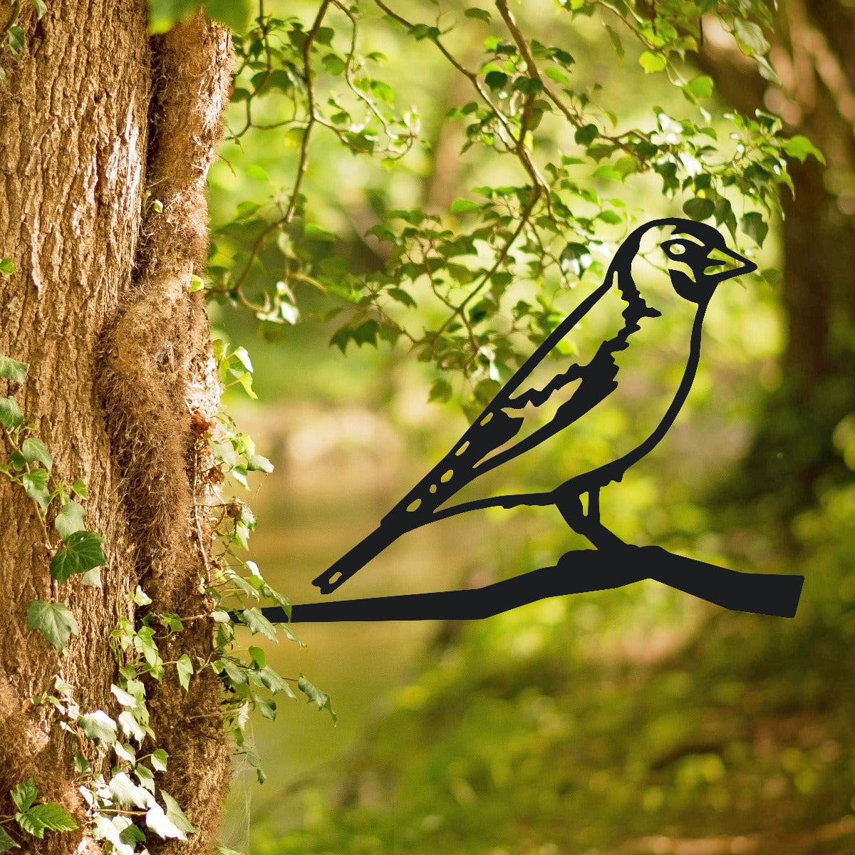 Goldfinch Garden Sheet Steel Tree Spike In Black