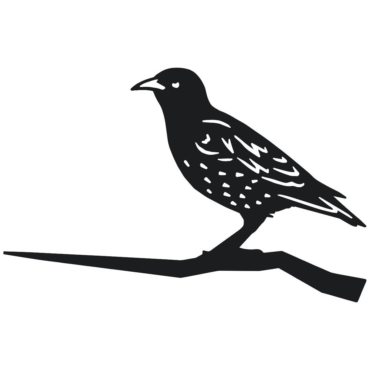 Starling Garden Sheet Steel Tree Spike In Black