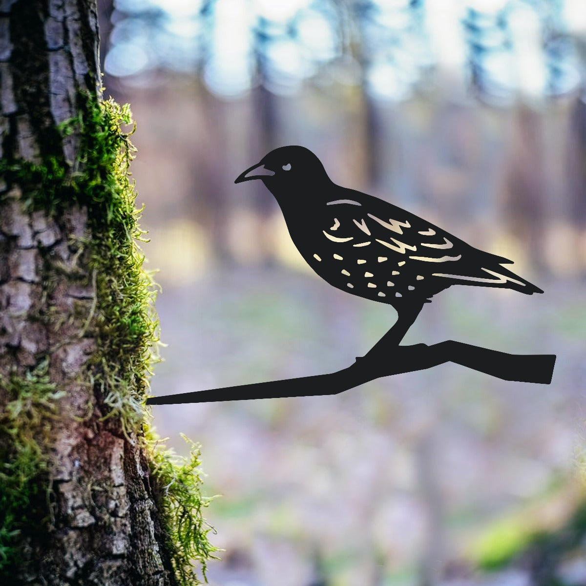 Starling Garden Sheet Steel Tree Spike In Black