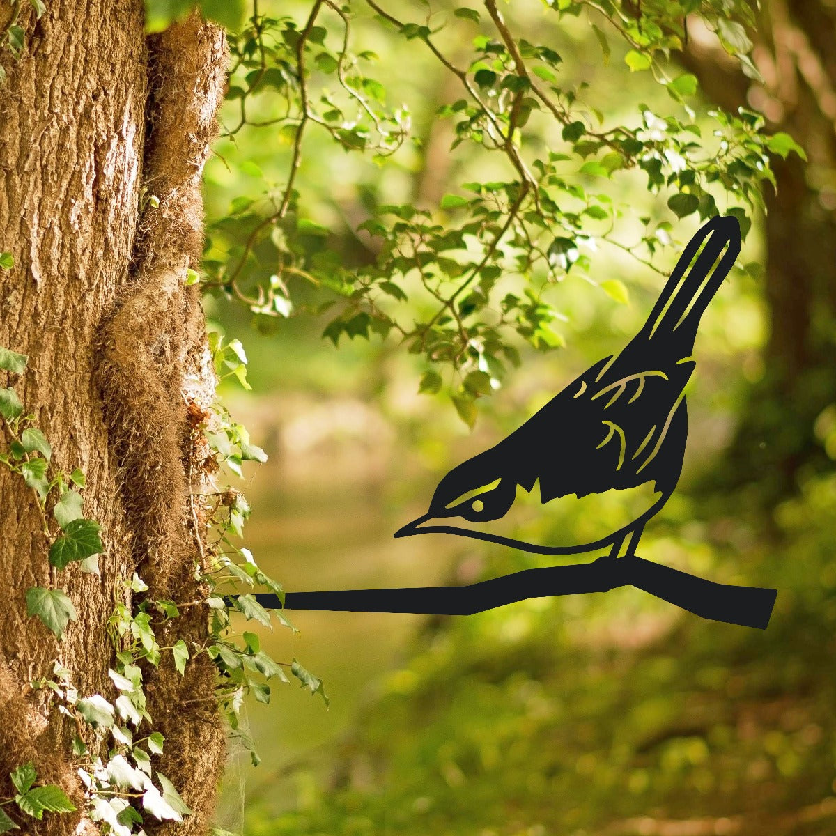 Cettis Warblere Garden Sheet Steel Tree Spike In Black